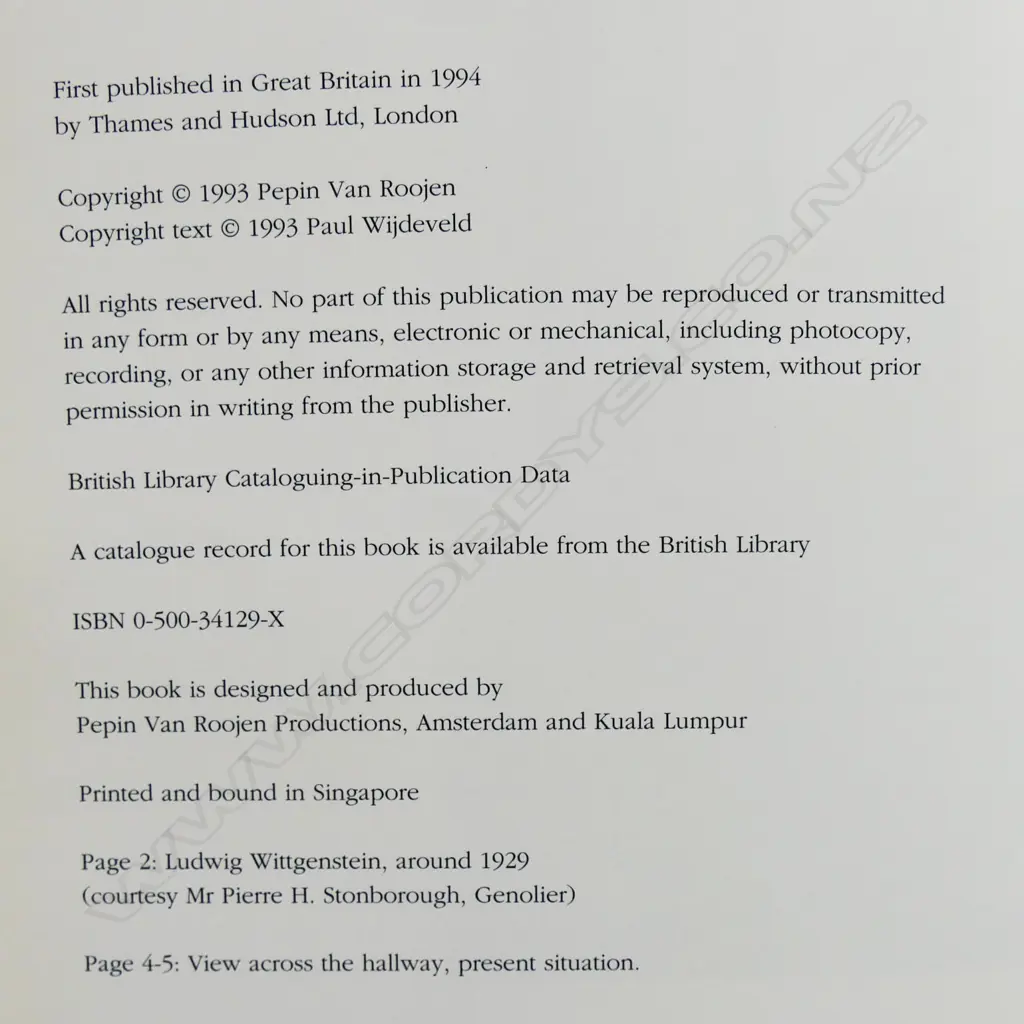 PAUL WIJDEVELD: LUDWIG WITTGENSTEIN ARCHITECT Image 1++